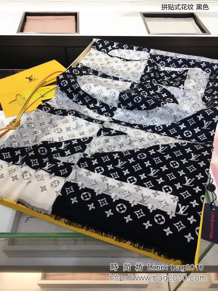 路易威登LV2018新款 百搭山羊絨長圍巾 LLWJ6045